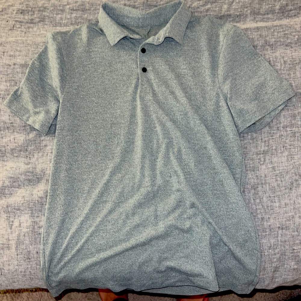 Lululemon mens Evolution Polo grey/green M